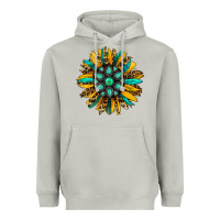 Moon Dust turquoise leopard sunflower Heavyweight Hoodie - Jasminsmagicworld