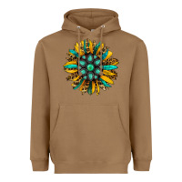 Toasted Coconut turquoise leopard sunflower Heavyweight Hoodie - Jasminsmagicworld