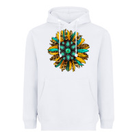 White turquoise leopard sunflower Heavyweight Hoodie - Jasminsmagicworld