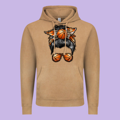 Basketball Mom Vintage Hoodie Designed By Racoondesign