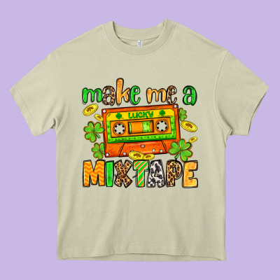 Make Me A Mixtape St. Patrick's Day Heavy Core Tee Designed By Oliviacreatesart