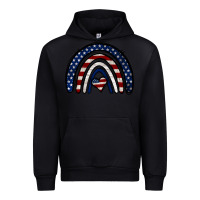 Black USA American Flag Rainbow Urban Hoodie - Jasminsmagicworld