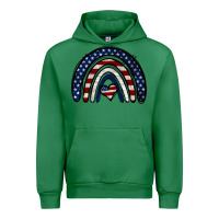 Emerald USA American Flag Rainbow Urban Hoodie - Jasminsmagicworld