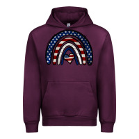 Mauve Wine USA American Flag Rainbow Urban Hoodie - Jasminsmagicworld