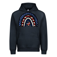 Navy USA American Flag Rainbow Urban Hoodie - Jasminsmagicworld
