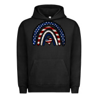 Pigment Black USA American Flag Rainbow Urban Hoodie - Jasminsmagicworld