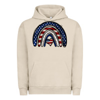 Pigment French Oak USA American Flag Rainbow Urban Hoodie - Jasminsmagicworld