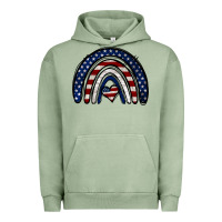 Pigment Oil Green USA American Flag Rainbow Urban Hoodie - Jasminsmagicworld
