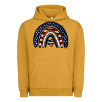 Pigment Peanut Butter USA American Flag Rainbow Urban Hoodie - Jasminsmagicworld