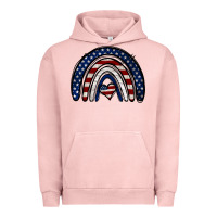 Pigment Salmon USA American Flag Rainbow Urban Hoodie - Jasminsmagicworld