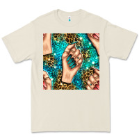 Bone nail art with leopard and turquoise  gemstone seamless pattern bbs Premium Tee - BundleAndBundleShop