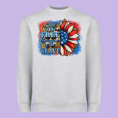 Patriotic Sunflower Heavyweight Sweatshirt Designed By Jasminsmagicworld
