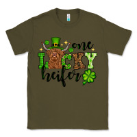 Army Green St. Patrick's Day One lucky Heifer Classic Tee - OliviaCreatesArt