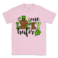 Bubblegum Pink St. Patrick's Day One lucky Heifer Classic Tee - OliviaCreatesArt