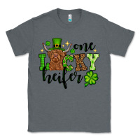 Charcoal Heather St. Patrick's Day One lucky Heifer Classic Tee - OliviaCreatesArt