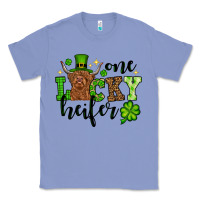 Colony Blue St. Patrick's Day One lucky Heifer Classic Tee - OliviaCreatesArt