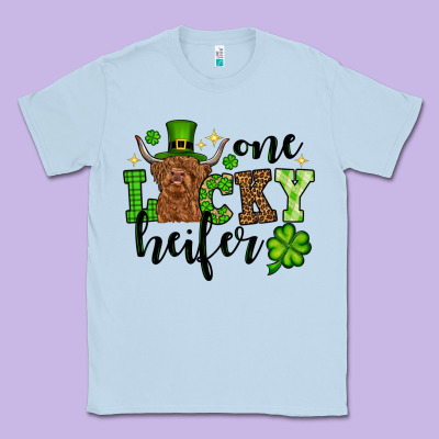 St. Patrick's Day One Lucky Heifer Classic Tee Designed By Oliviacreatesart