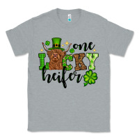 Heather Grey St. Patrick's Day One lucky Heifer Classic Tee - OliviaCreatesArt
