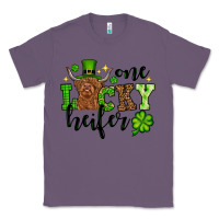 Lavender St. Patrick's Day One lucky Heifer Classic Tee - OliviaCreatesArt