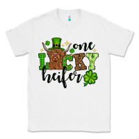 White St. Patrick's Day One lucky Heifer Classic Tee - OliviaCreatesArt