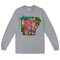 Heather Grey arkansas Long Sleeve Tee - SublimationCraftShop