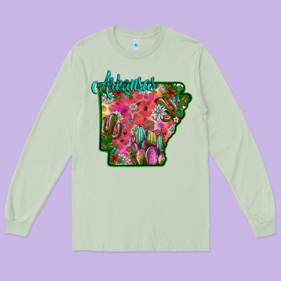 Arkansas Long Sleeve Tee Designed By Sublimationcraftshop