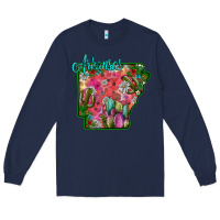 Navy arkansas Long Sleeve Tee - SublimationCraftShop