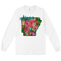 White arkansas Long Sleeve Tee - SublimationCraftShop