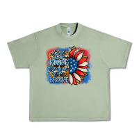 Oil Green Patriotic Sunflower Urban Heavy Tee - Jasminsmagicworld