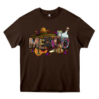 Chocolate Brown Mexico Heavy Core Tee - FaDigitalArtStudio