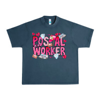 Midnight Navy Postal Worker Urban Heavy Tee - CowhideDigitalArt