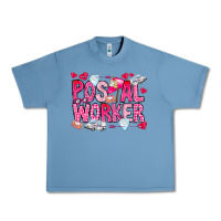 Pebble Blue Postal Worker Urban Heavy Tee - CowhideDigitalArt