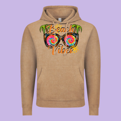 Beach Vibes Vintage Hoodie Designed By Racoondesign