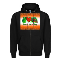Black peace love frogs Zipper Hoodie - Jasminsmagicworld