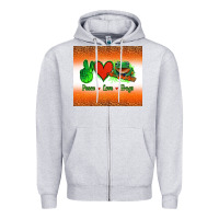 Heather Grey peace love frogs Zipper Hoodie - Jasminsmagicworld