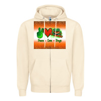 Sandshell peace love frogs Zipper Hoodie - Jasminsmagicworld