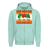 Seafoam peace love frogs Zipper Hoodie - Jasminsmagicworld