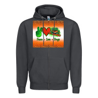 Smoke peace love frogs Zipper Hoodie - Jasminsmagicworld
