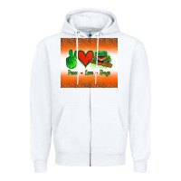 White peace love frogs Zipper Hoodie - Jasminsmagicworld