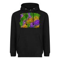 Black mardi gras leopard gemstone background Heavyweight Hoodie - RanaPortraitStore