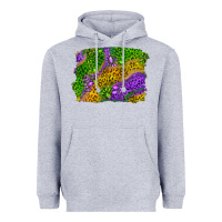 Heather Grey mardi gras leopard gemstone background Heavyweight Hoodie - RanaPortraitStore