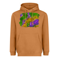 Meerkat mardi gras leopard gemstone background Heavyweight Hoodie - RanaPortraitStore