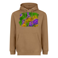 Toasted Coconut mardi gras leopard gemstone background Heavyweight Hoodie - RanaPortraitStore