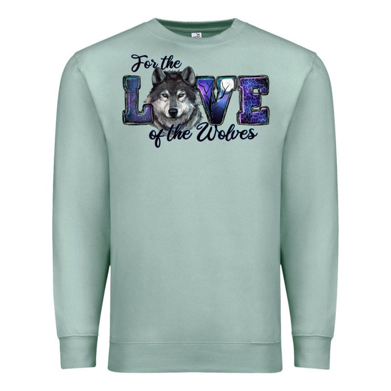For The Love Of The Wolves Premium Sweatshirt by RanaPortraitStore | Teevron