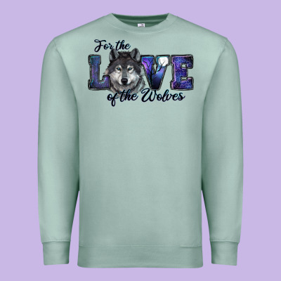 For The Love Of The Wolves Premium Sweatshirt Designed By Ranaportraitstore