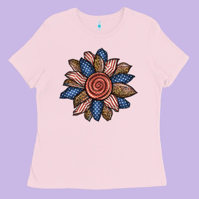 American Sunflower Ladies Tee Designed By Bundleandbundleshop