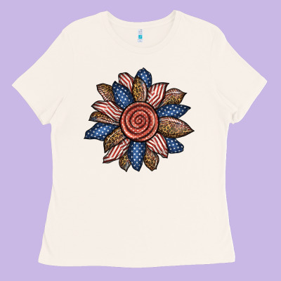 American Sunflower Ladies Tee Designed By Bundleandbundleshop
