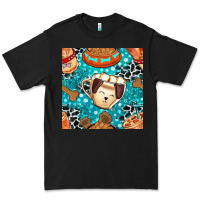 Black dog coffee cups and food container with cowhide seamless pattern bbs Premium Tee - BundleAndBundleShop