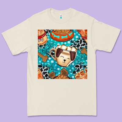 Dog Coffee Cups And Food Container With Cowhide Seamless Pattern Bbs Premium Tee Designed By Bundleandbundleshop