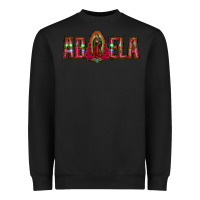 Black abuela floral aztec leopard Heavyweight Sweatshirt - Jasminsmagicworld
